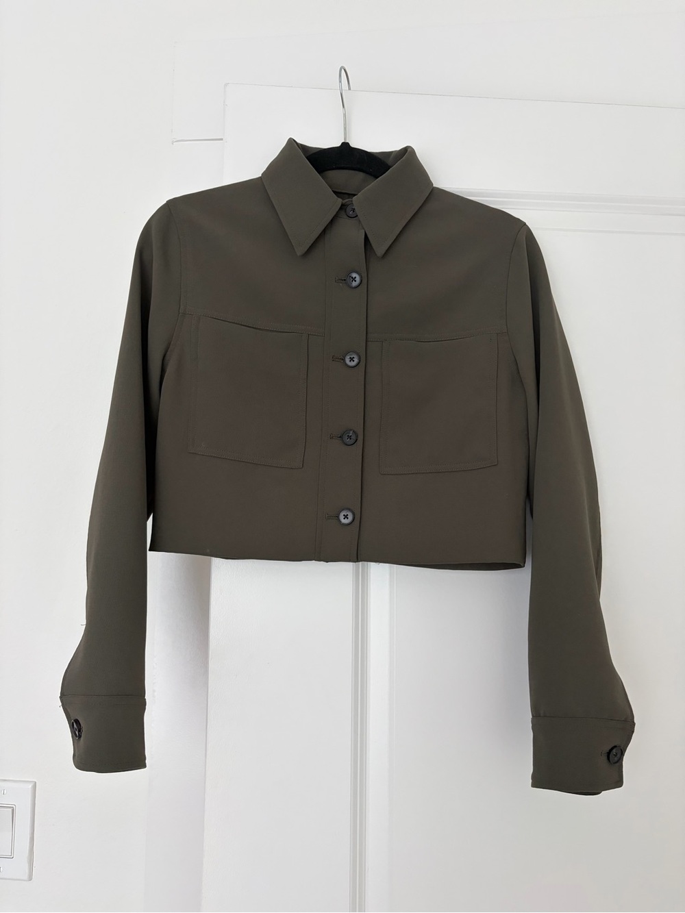 Aritzia Little Cropped Jacket Olive Size XS